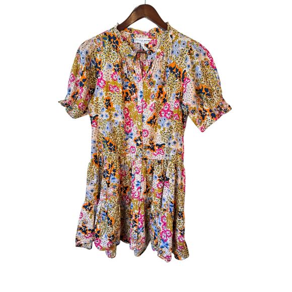 APIECE APART Las Alturas Mini Dress Sz M EUC $345 MSRP Wildflowers Cream Multi - Picture 2 of 11